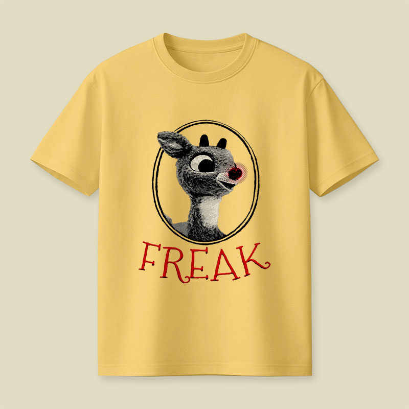 FREAK Rudolph the Red Nosed Reindeer Christmas Playful T-Shirt