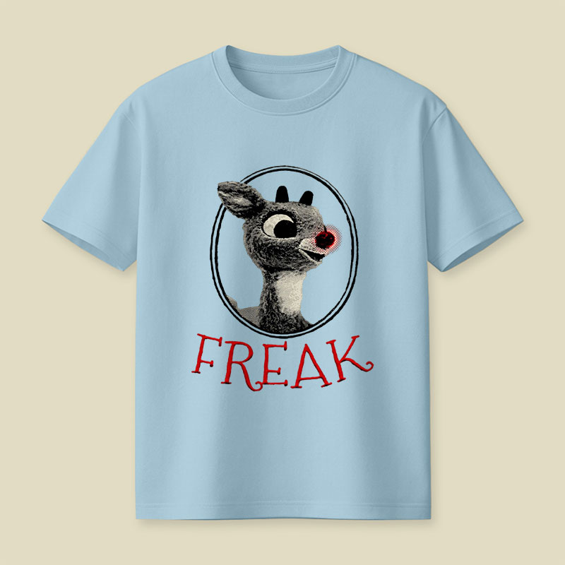 FREAK Rudolph the Red Nosed Reindeer Christmas Playful T-Shirt