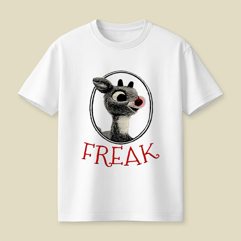 FREAK Rudolph the Red Nosed Reindeer Christmas Playful T-Shirt