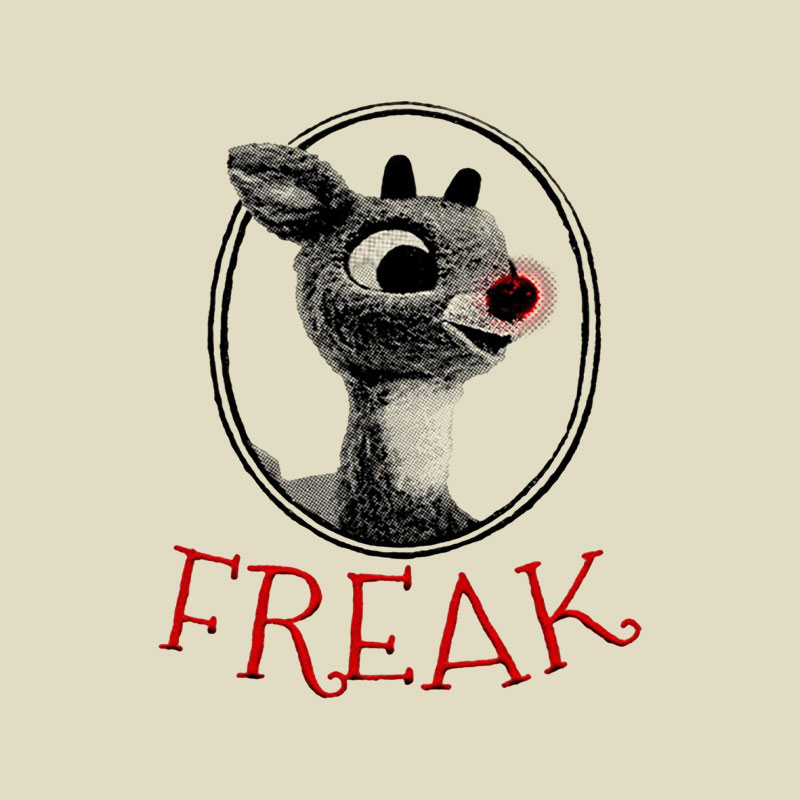 FREAK Rudolph the Red Nosed Reindeer Christmas Playful T-Shirt