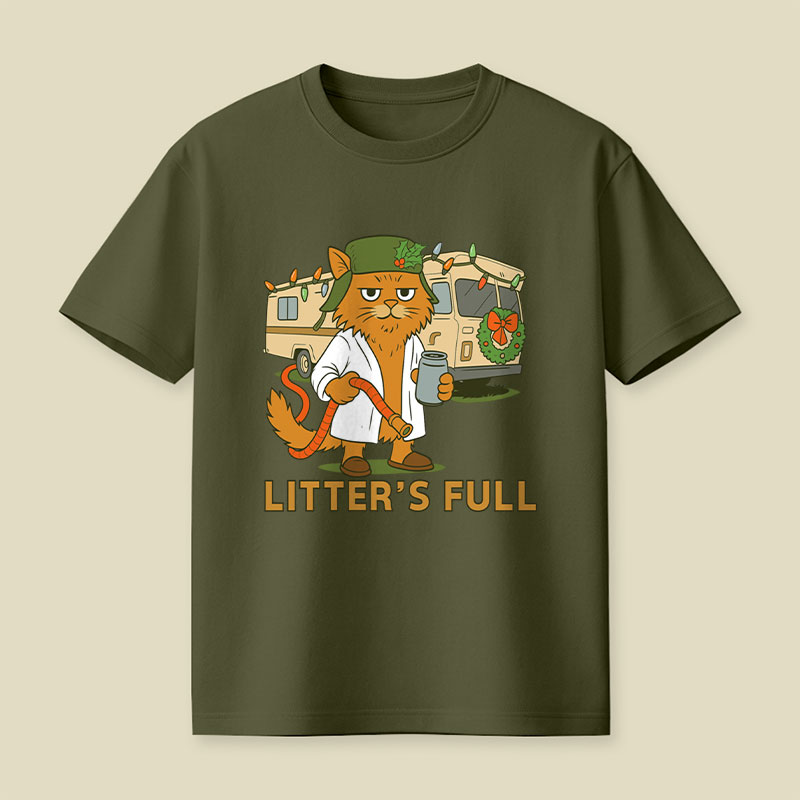 Litter'S Full Vacation Cat Playful T-Shirt