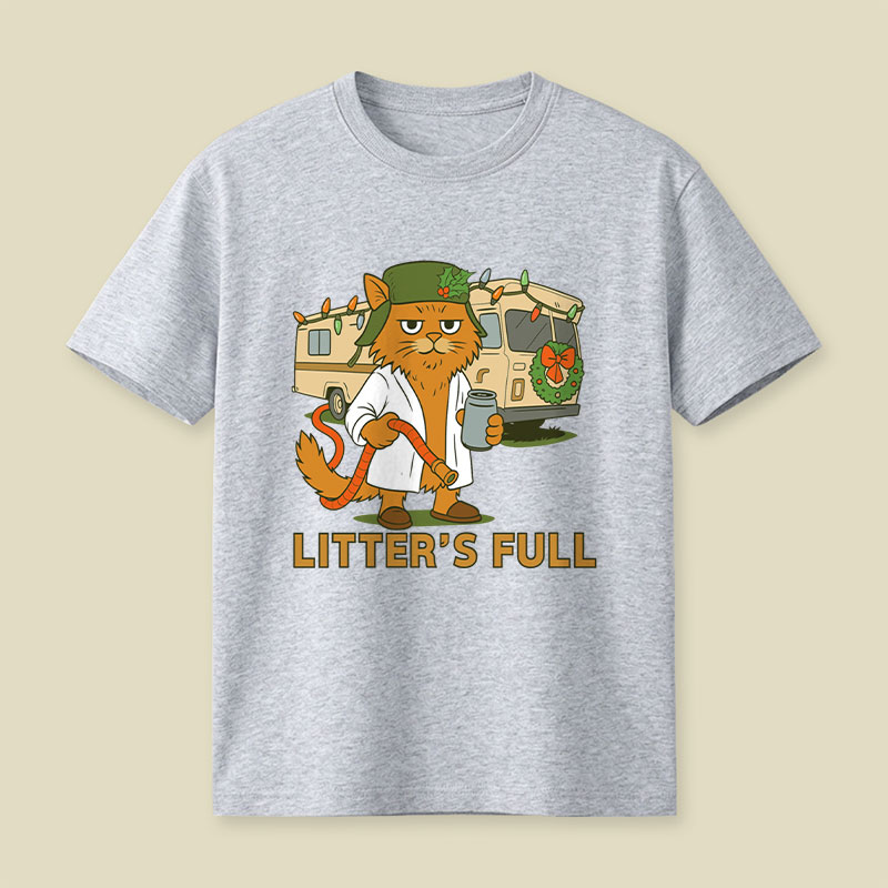 Litter'S Full Vacation Cat Playful T-Shirt