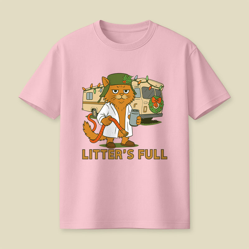 Litter'S Full Vacation Cat Playful T-Shirt