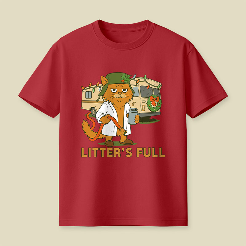 Litter'S Full Vacation Cat Playful T-Shirt