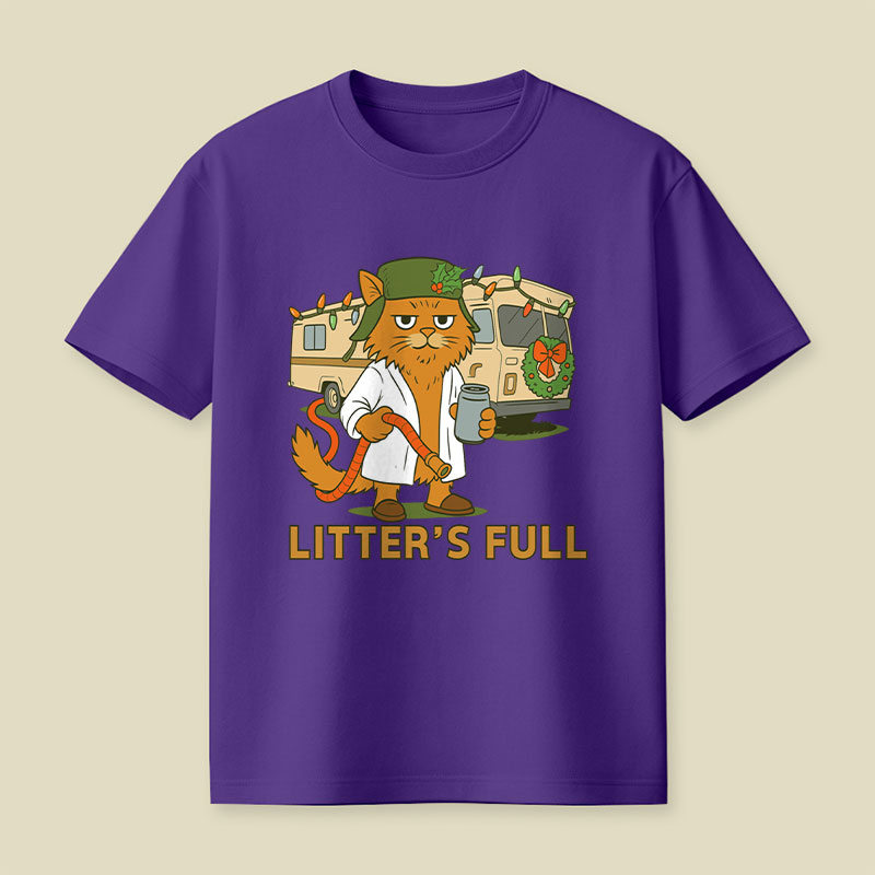 Litter'S Full Vacation Cat Playful T-Shirt