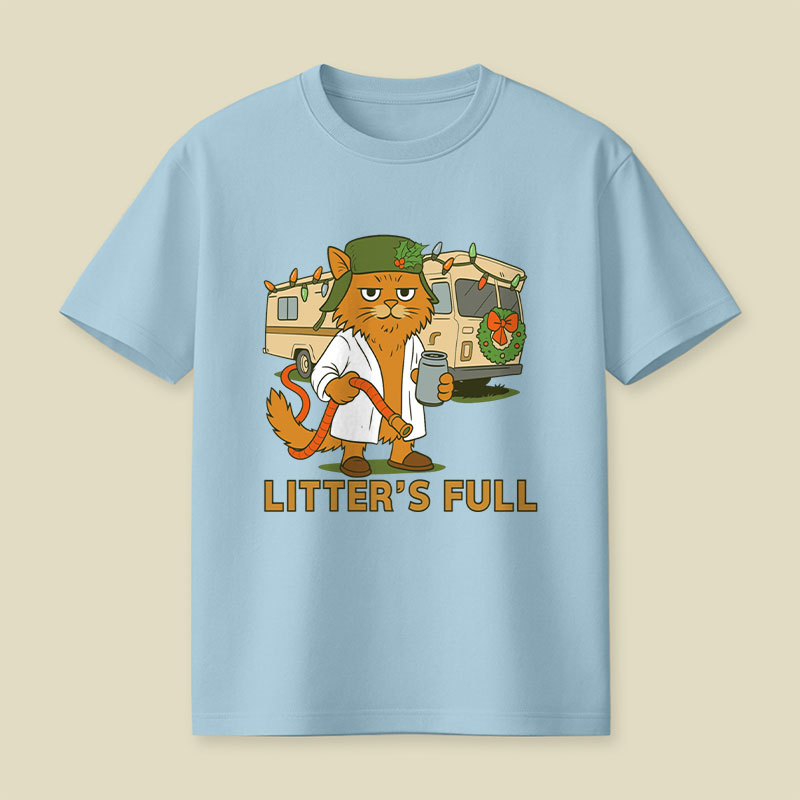 Litter'S Full Vacation Cat Playful T-Shirt
