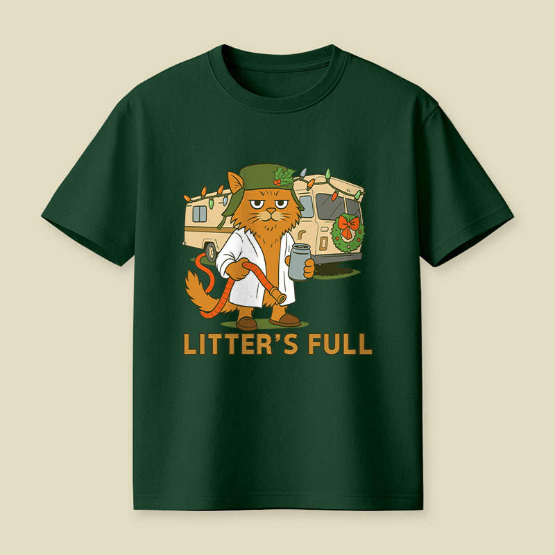 Litter'S Full Vacation Cat Playful T-Shirt