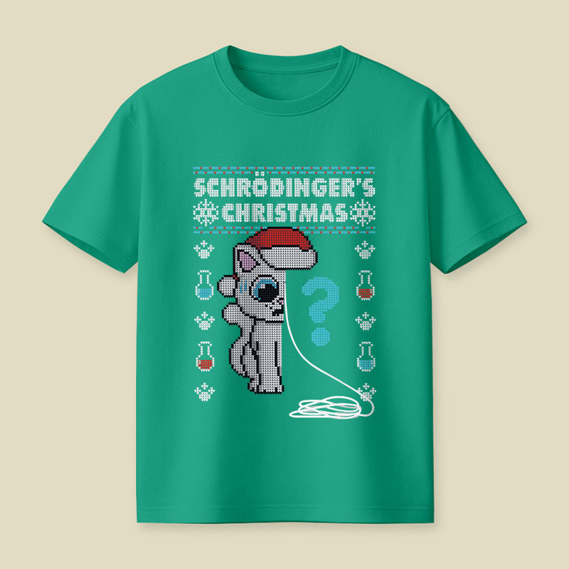 Schrödinger's Christmas Playful T-Shirt
