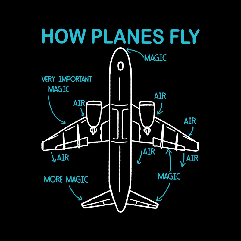 How Planes Fly Playful T-Shirt