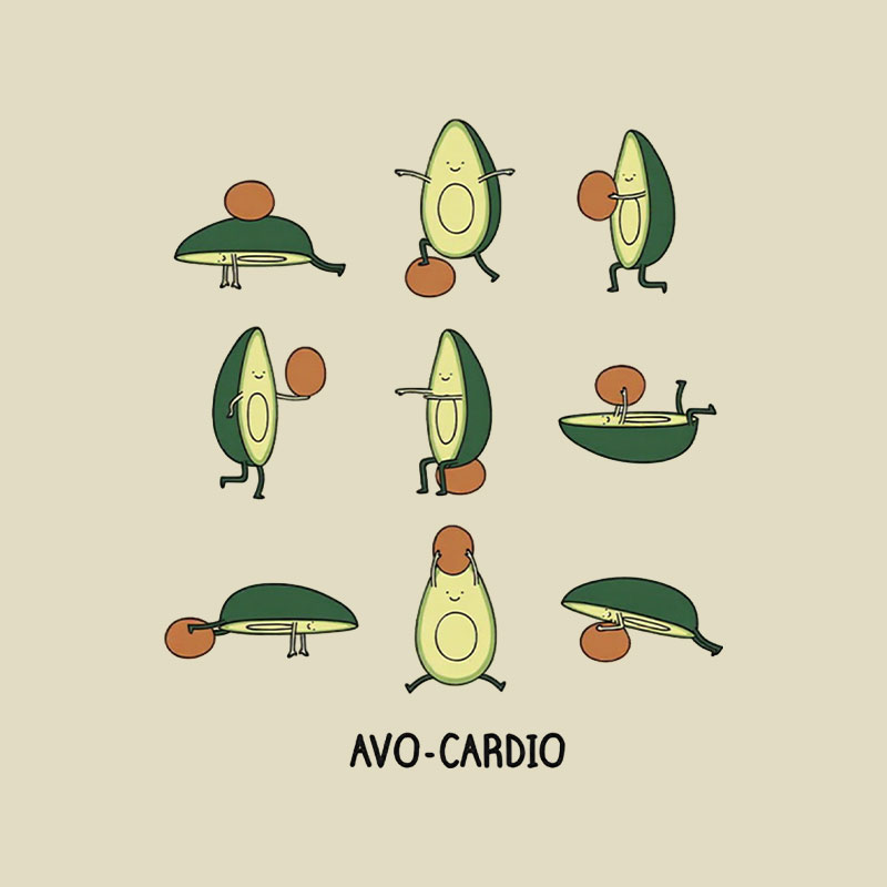 Avocardio Funny Cute Playful T-Shirt