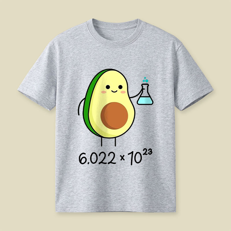 Avogadro's Number Pun Cute Avocado Chemist Playful T-Shirt