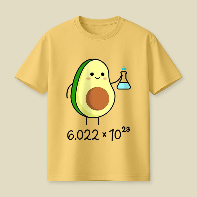 Avogadro's Number Pun Cute Avocado Chemist Playful T-Shirt