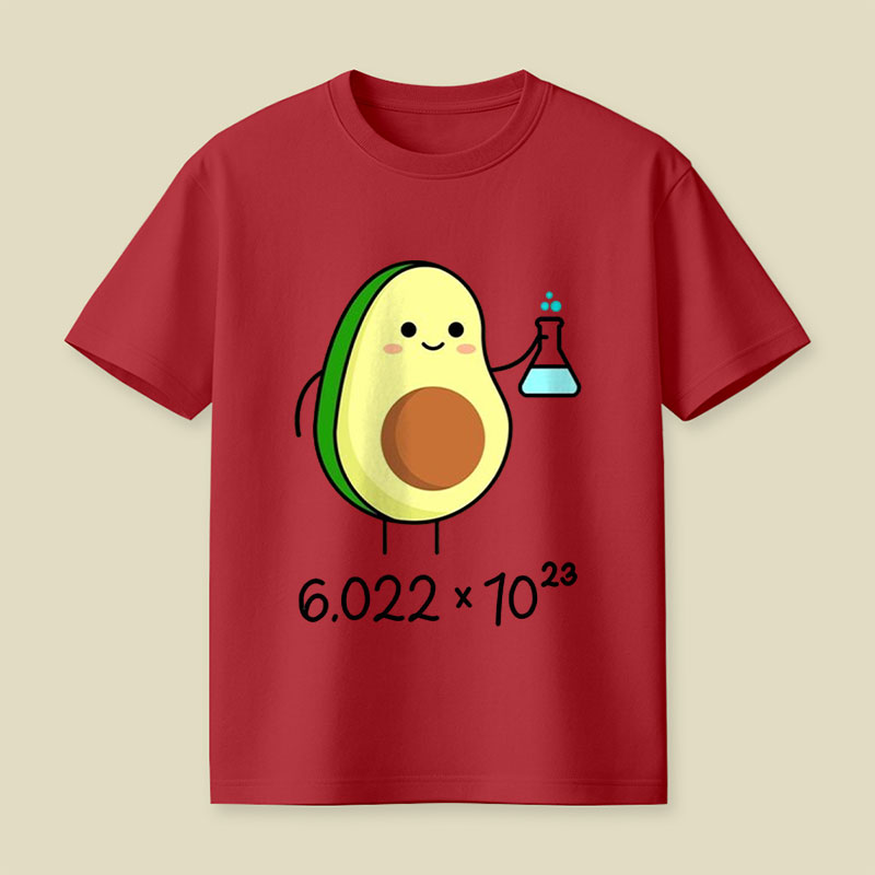 Avogadro's Number Pun Cute Avocado Chemist Playful T-Shirt
