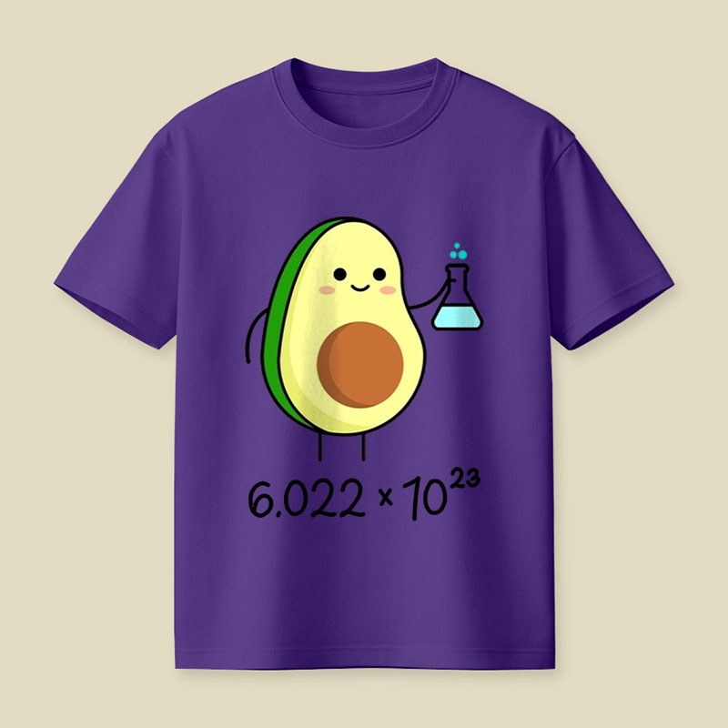 Avogadro's Number Pun Cute Avocado Chemist Playful T-Shirt