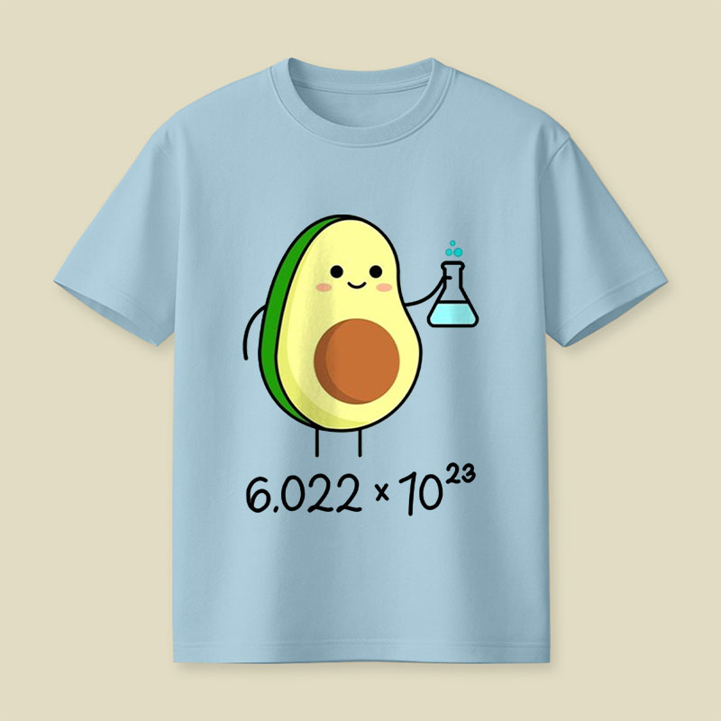Avogadro's Number Pun Cute Avocado Chemist Playful T-Shirt