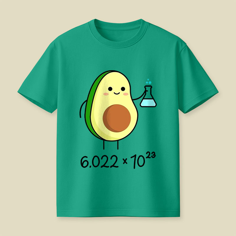 Avogadro's Number Pun Cute Avocado Chemist Playful T-Shirt