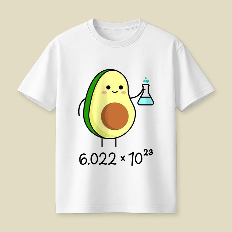 Avogadro's Number Pun Cute Avocado Chemist Playful T-Shirt
