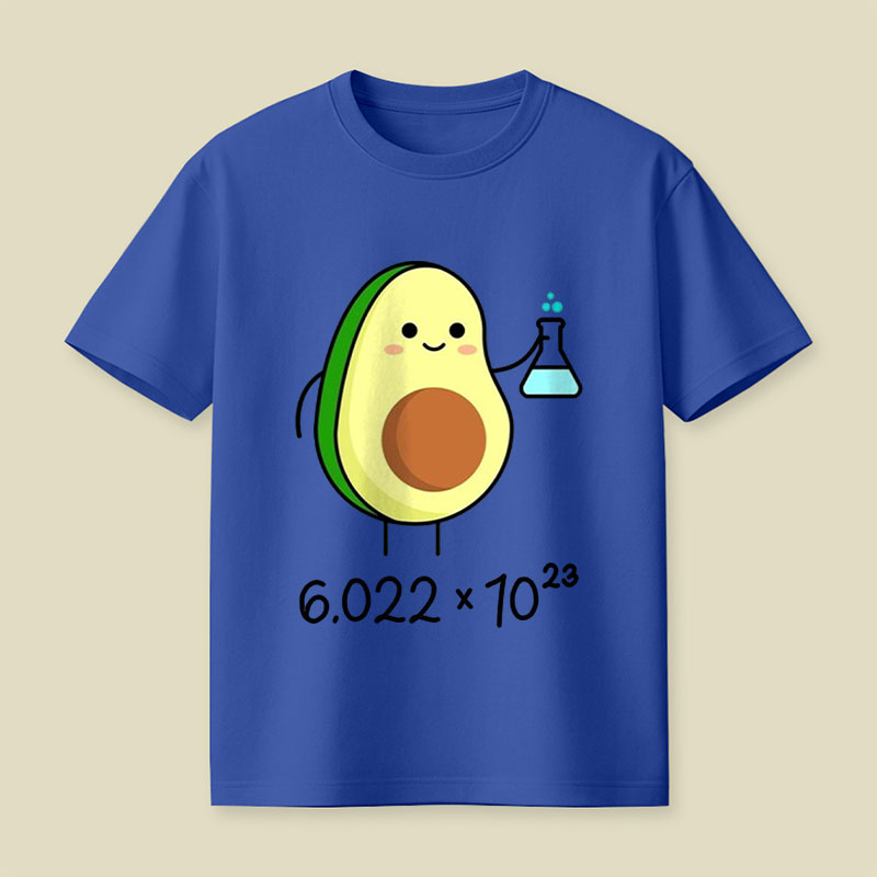 Avogadro's Number Pun Cute Avocado Chemist Playful T-Shirt