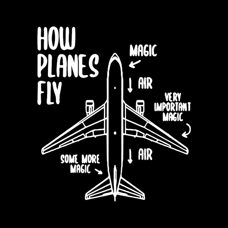 How Planes Fly Funny Planes Playful T-Shirt