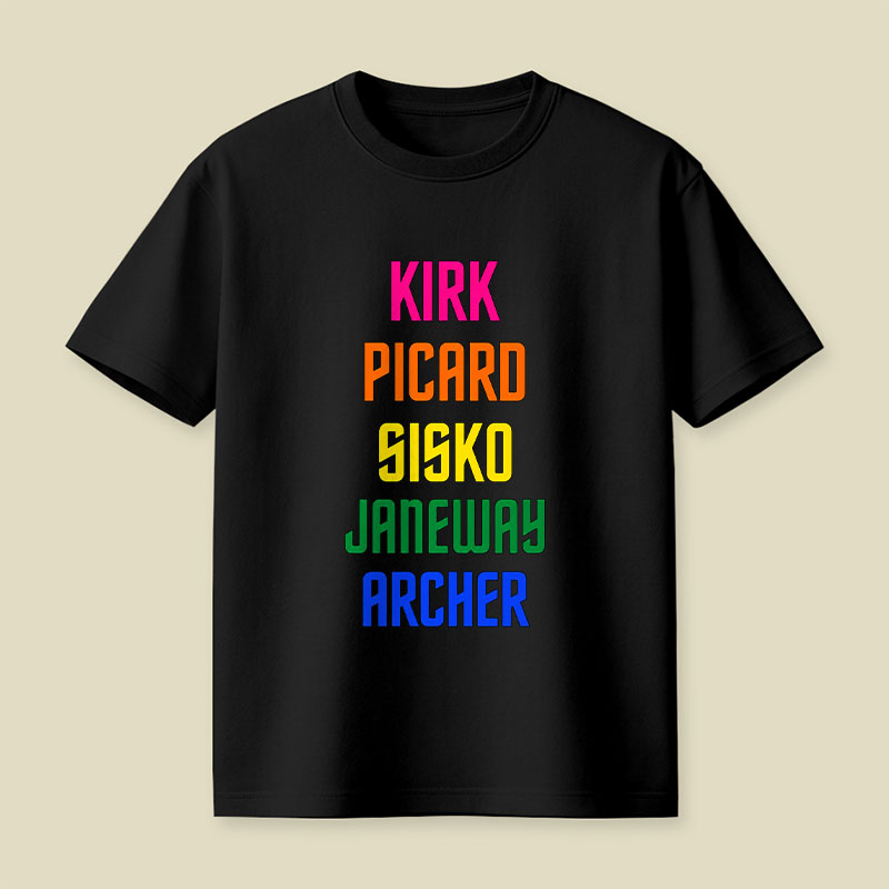 The Captains of Trek Playful T-Shirt