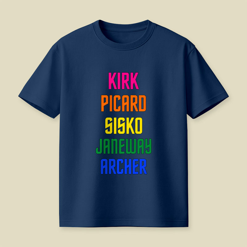 The Captains of Trek Playful T-Shirt
