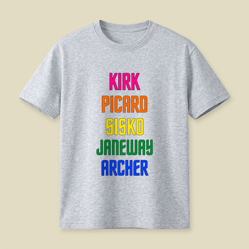 The Captains of Trek Playful T-Shirt