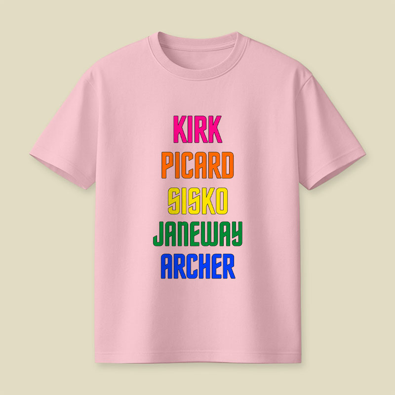 The Captains of Trek Playful T-Shirt