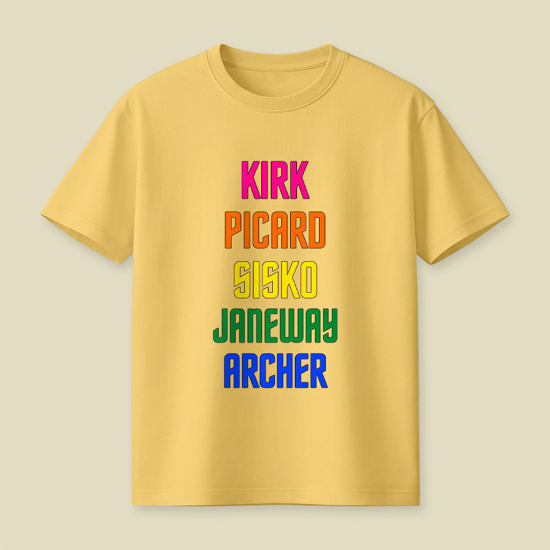 The Captains of Trek Playful T-Shirt