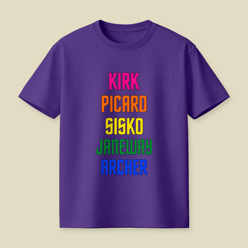 The Captains of Trek Playful T-Shirt