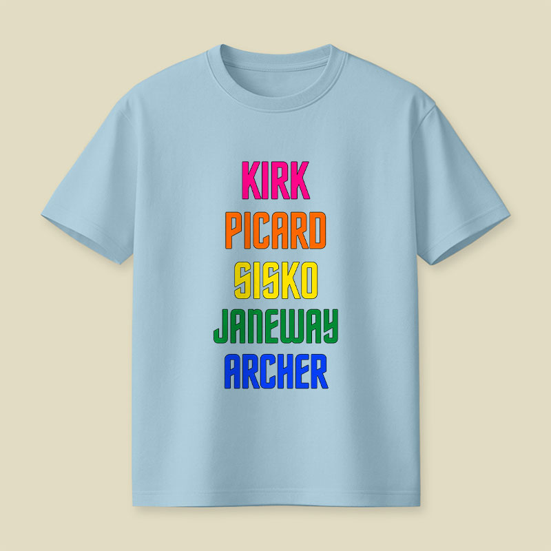 The Captains of Trek Playful T-Shirt