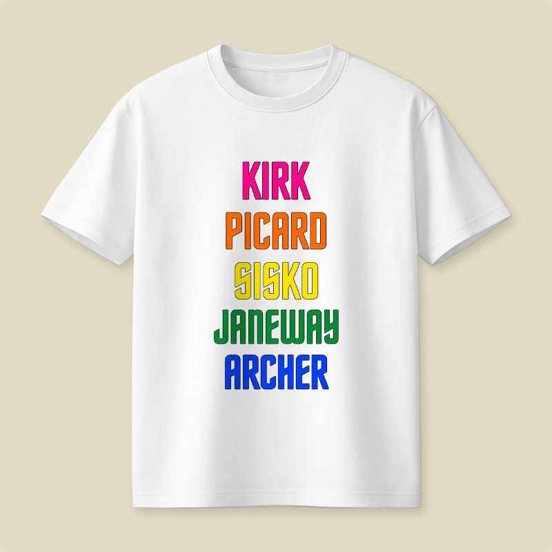 The Captains of Trek Playful T-Shirt
