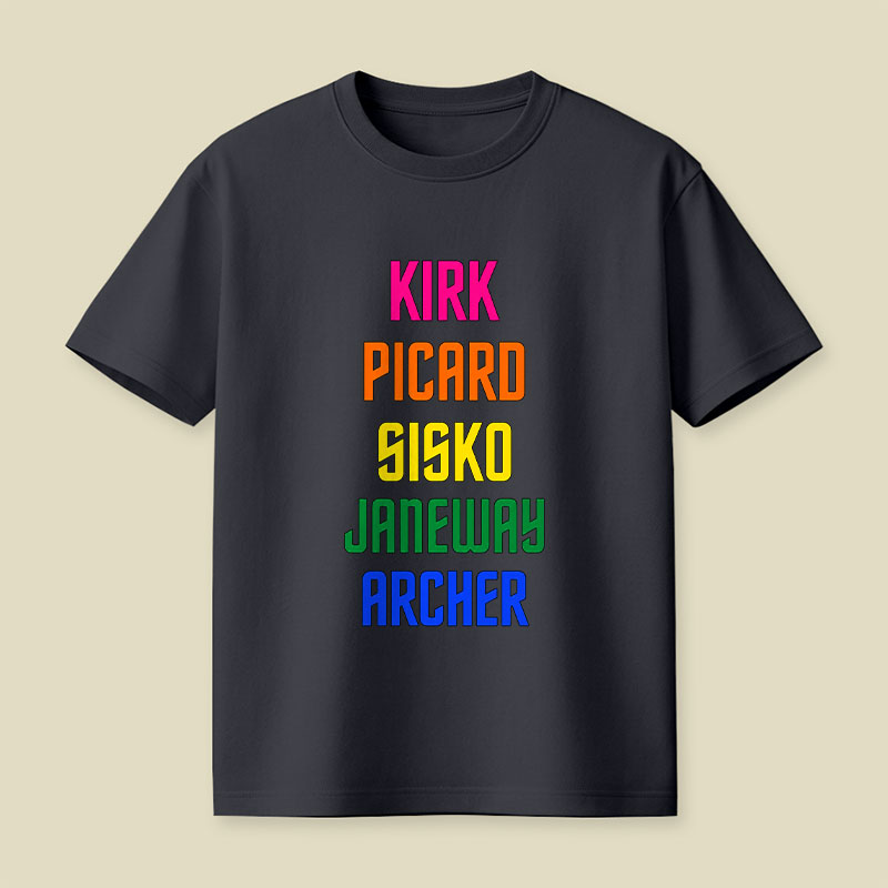 The Captains of Trek Playful T-Shirt