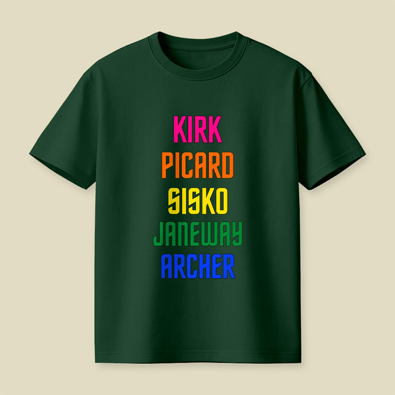 The Captains of Trek Playful T-Shirt