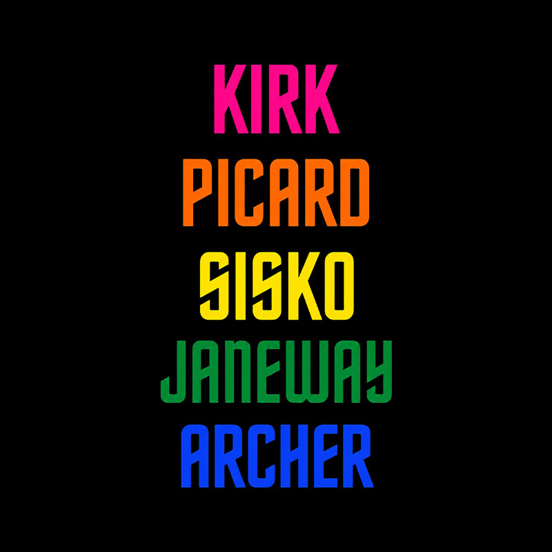 The Captains of Trek Playful T-Shirt