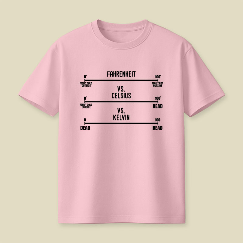 Fahrenheit Celsius Kelvin Temperature Playful T-Shirt
