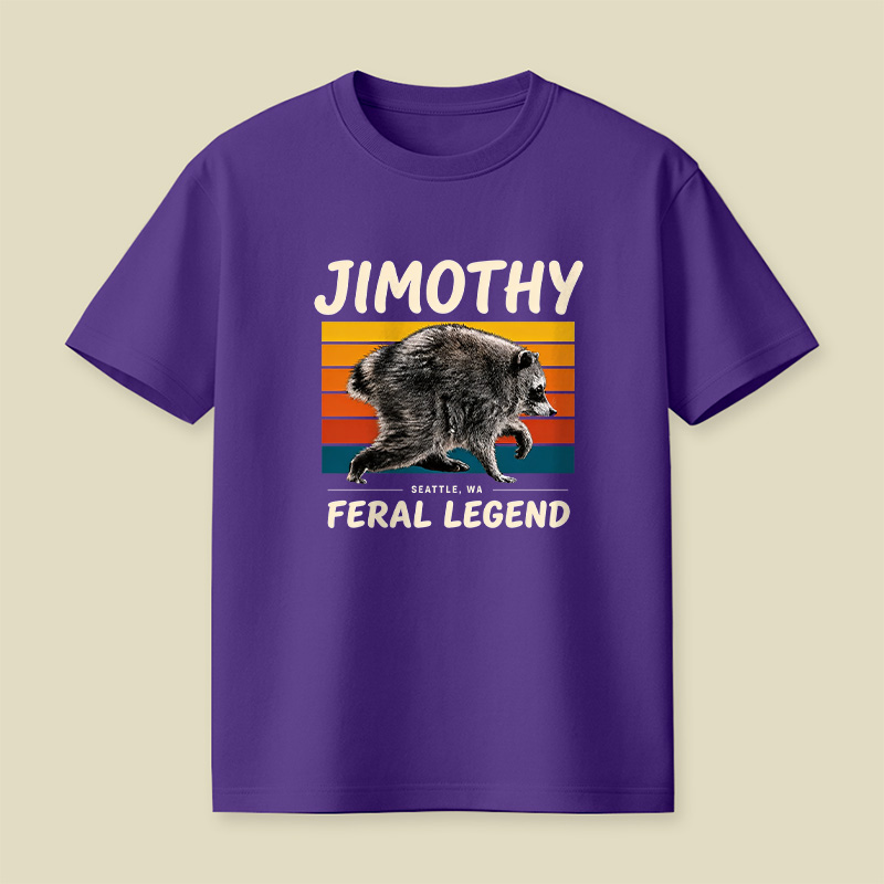 Jimothy Feral Legend Seattle Wildlife Raccoon Playful T-Shirt