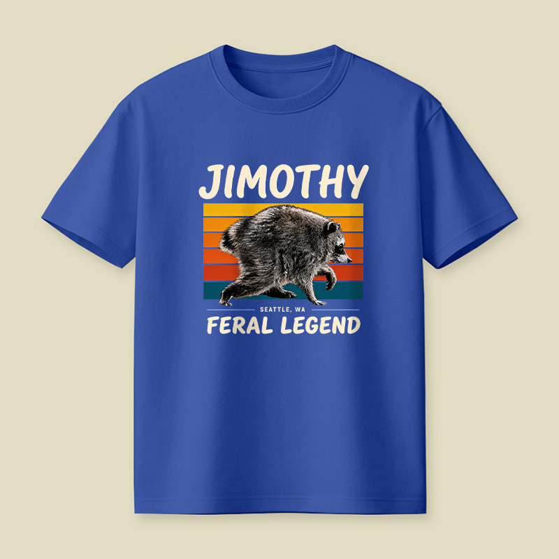 Jimothy Feral Legend Seattle Wildlife Raccoon Playful T-Shirt