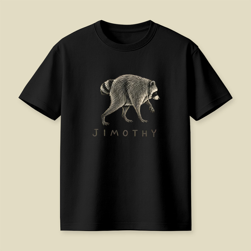 Jimothy Wild Raccoon Animal Graphic Playful T-Shirt
