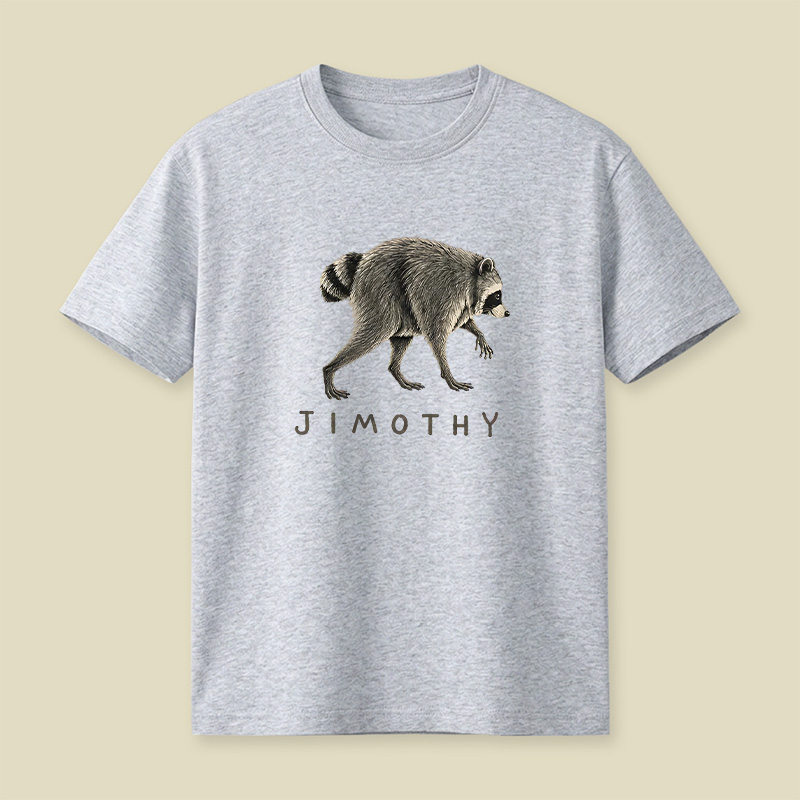 Jimothy Wild Raccoon Animal Graphic Playful T-Shirt