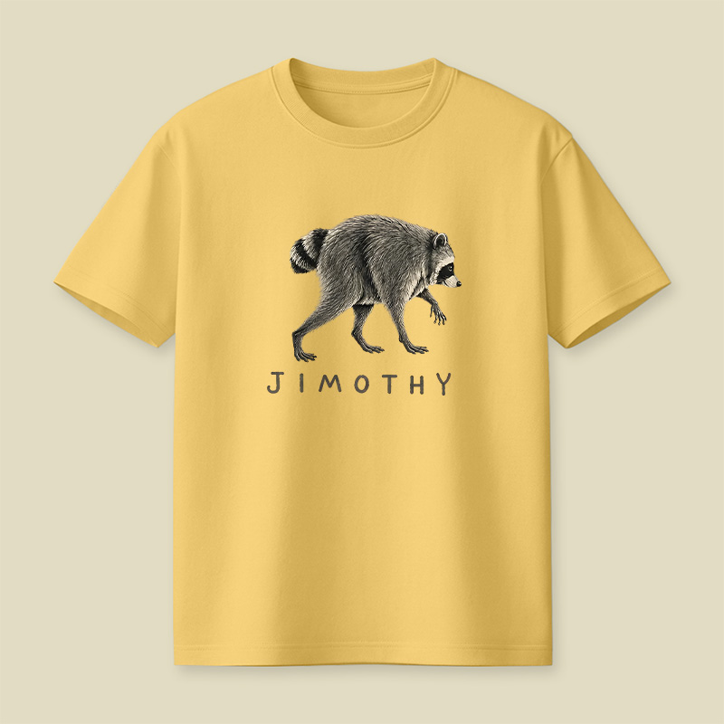 Jimothy Wild Raccoon Animal Graphic Playful T-Shirt
