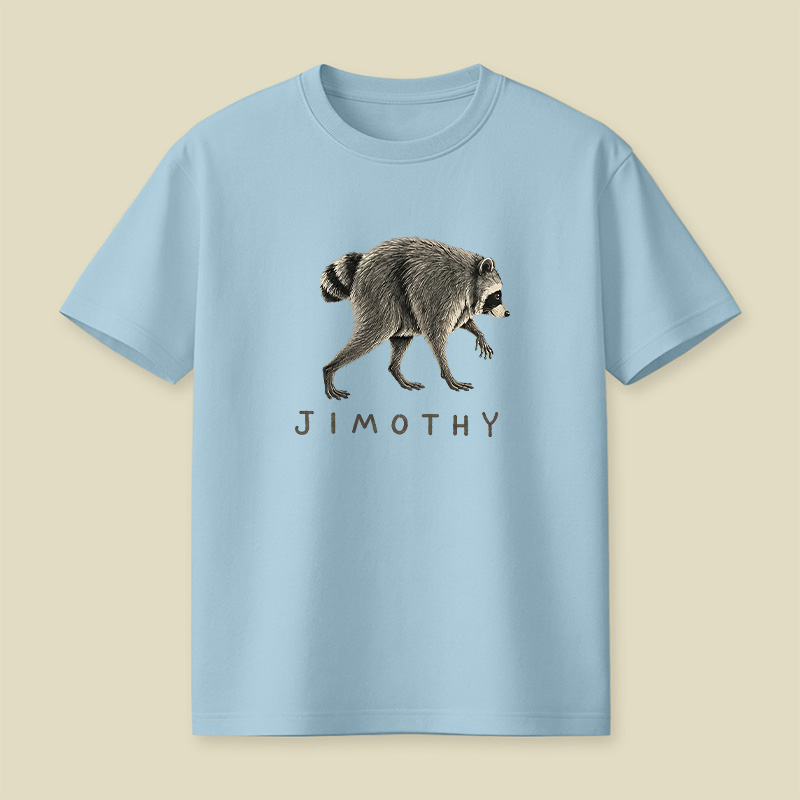 Jimothy Wild Raccoon Animal Graphic Playful T-Shirt