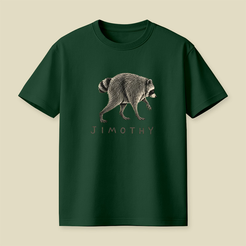 Jimothy Wild Raccoon Animal Graphic Playful T-Shirt