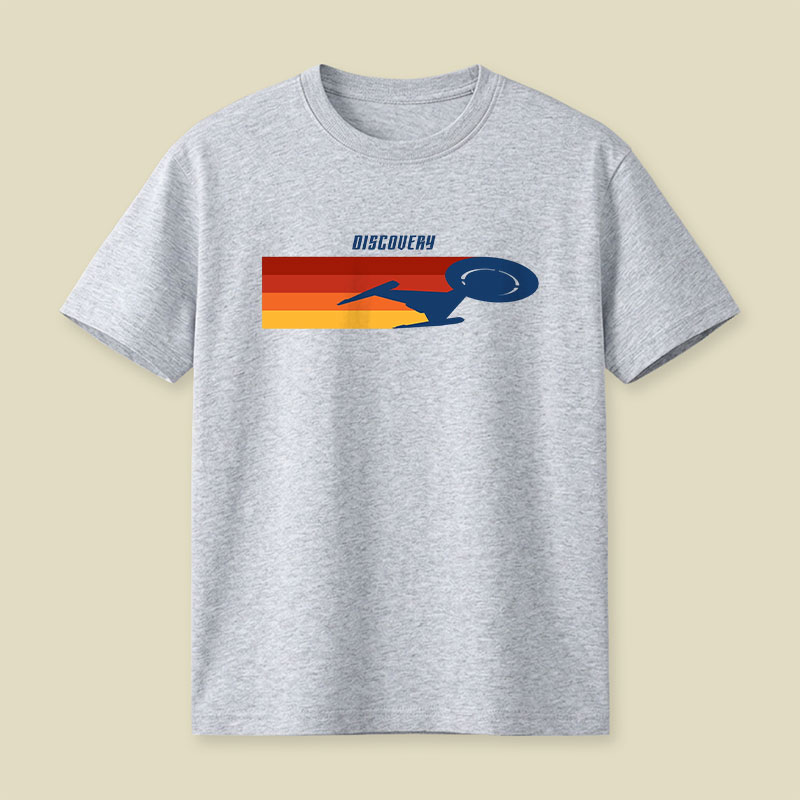 Discovery Retro Striped Ship Playful T-Shirt