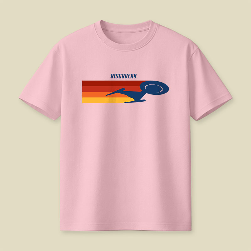 Discovery Retro Striped Ship Playful T-Shirt