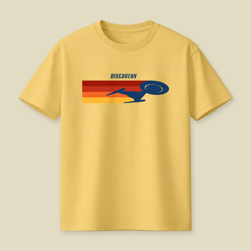 Discovery Retro Striped Ship Playful T-Shirt