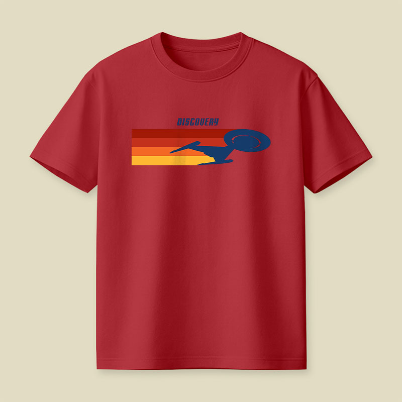 Discovery Retro Striped Ship Playful T-Shirt