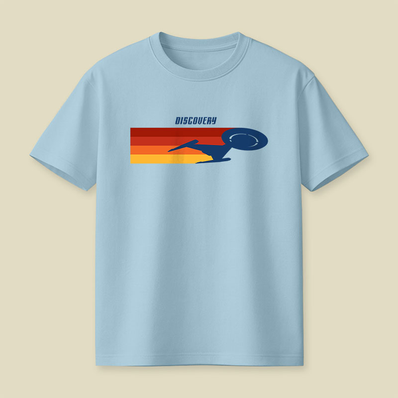 Discovery Retro Striped Ship Playful T-Shirt