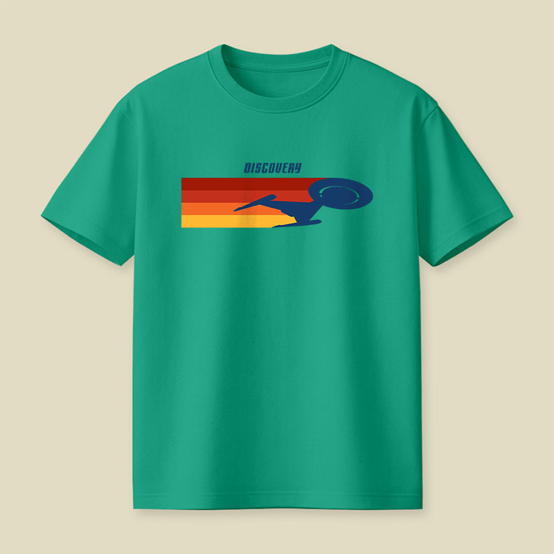 Discovery Retro Striped Ship Playful T-Shirt