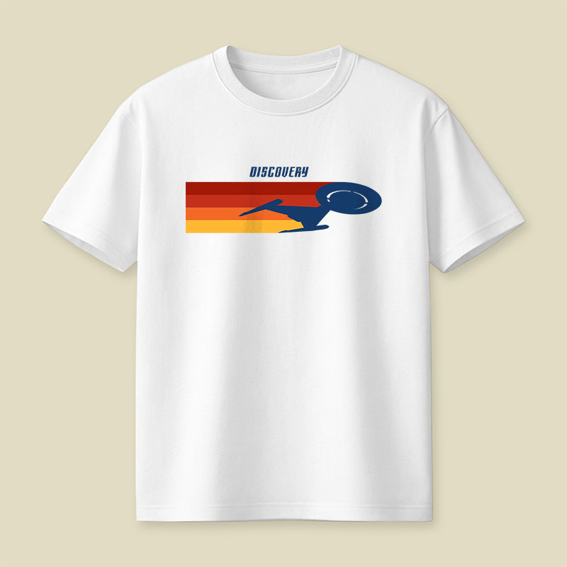 Discovery Retro Striped Ship Playful T-Shirt