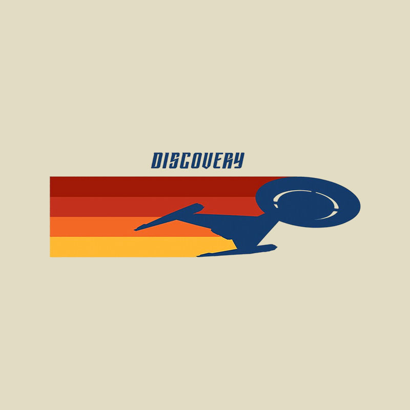 Discovery Retro Striped Ship Playful T-Shirt